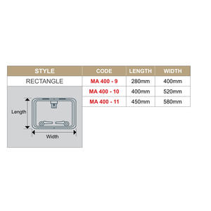 ฝาปิดช่องเรือใบทรงสี่เหลี่ยมผืนผ้า ทำจากเส้นใยโพลีเอสเตอร์คุณภาพสูง 350 กรัม/ตร.ม. สำหรับเรือยอชท์ รุ่น MA 400 ขนาด 9-11 - Product Image 1