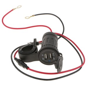 Xe máy kép USB 3.1A sạc Ổ cắm điện 12V/24V Adapter với núi Bracket - Product Image 6