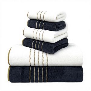 Juego de 6 Toallas de Baño de Microfibra Refinada con Diseño Deportivo, Toallas Faciales de Felpa Coral, Súper Absorbentes, Suaves, para Uso Doméstico, Venta al Por Mayor - Product Image 4