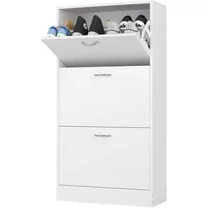 Modern Furniture High Gloss White Shoe Rack Shelf Storage Wardrobe Storage Cabinet 50 Sets Organizer Shoe Rack