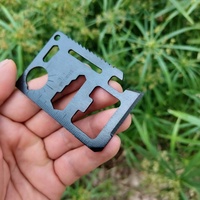 Outil multifonction EDC, couteau de camping, carte d'urgence avec étui en cuir, couteau de poche, couteau suisse, outil de survie