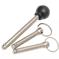 Goupille à bille à dégagement rapide en acier inoxydable de qualité marine, à ressort, avec cylindre de sécurité, 12mm, 8mm, 3/8, 65mm