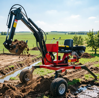 Excavator Spider Mini Beroda yang Dapat Diputar 360 Derajat, Disetujui CE EPA, untuk Penggunaan di Kebun dan Pertanian