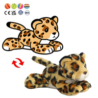Peluche d'éléphant et de tigre OEM avec motif anniversaire, poupée d'éléphant grise en peluche, jouet animal en peluche à grandes oreilles
