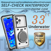 Coque de téléphone portable étanche en TPU housse de protection coque de téléphone sous-marine antichoc avec support