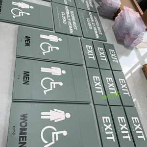 <span class=keywords><strong>Plaque</strong></span> de porte en métal inoxydable YIYAO, en laiton, toutes tailles, pour bureau - Product Image 3