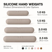Haltères en silicone antidérapants personnalisés OEM, alternative aux haltères pour le Pilates, le yoga, la remise en forme, l'entraînement à domicile, les exercices pour les bras