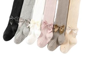 Leggings de Punto de Invierno para Niños, Medias Finas <span class=keywords><strong>Antideslizantes</strong></span> para Niños, Pantimedias de Algodón con Lazo para Niñas - Product Image 3