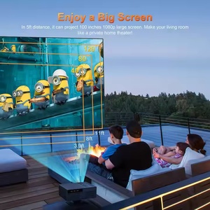 Paihao X6 1080P Native FHD chiếu, dẫn 400 ANSI Lux 2D Gimbal tự động lấy nét Keystone không dây thông minh Nhà video trên máy chiếu - Product Image 3