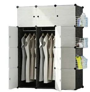 Design moderno portatile pieghevole in PVC organizzatore armadio camera da letto armadio Rack per vestiti multistrato pieghevole vestiti