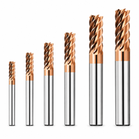 Livraison Rapide HRC55 Fraise à queue carrée plate en carbure monobloc à 6 cannelures, outil de fraisage CNC haute vitesse pour l'acier