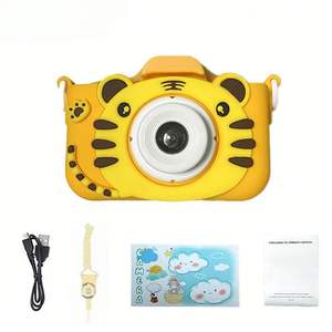 Appareil photo numérique pour enfants Tiger avec écran de 2,0 pouces, angle large de 180 degrés, jouet éducatif, cadeau d'anniversaire ou de Noël pour les garçons et les filles - Product Image 1