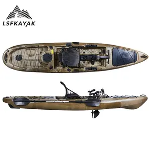 LSF Monoplace One Person 13FT mains libres pédale kayak de pêche avec système LLDPE Kayak en plastique