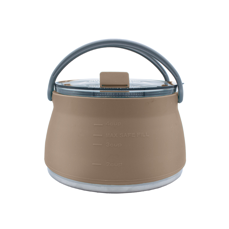 Горячие Мини Многофункциональный складной открытый силиконовый складной кемпинг приготовление кофе горшок