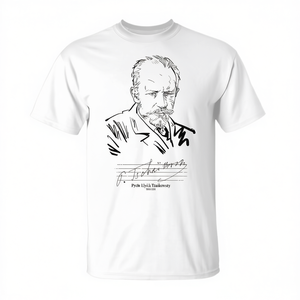 Camiseta de música clásica del compositor ruso Tchaikovsky, unisex, para adultos, color blanco - Product Image 2