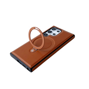 Funda de teléfono con soporte magnético de cuero PU de lujo para <span class=keywords><strong>Samsung</strong></span> <span class=keywords><strong>Galaxy</strong></span> S25 S24 S23 <span class=keywords><strong>S22</strong></span> <span class=keywords><strong>Ultra</strong></span> S24 + Funda de carga inalámbrica - Product Image 3