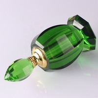 Flacons de parfum Oud en cristal vert de luxe avec bâtonnet en verre
