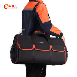 Bolsa de herramientas Shuangmenger, bolsa de hombro resistente al agua con múltiples compartimentos de gran capacidad para carpintería y reparación eléctrica - Product Image 1