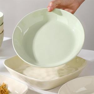 Assiette Ronde de la <span class=keywords><strong>Série</strong></span> Motif Pierre Crémeuse Style Frais, Assiette à Fruits - Product Image 2
