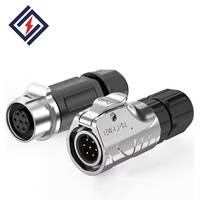 Connecteur circulaire étanche LP12 2-8 broches de haute qualité, contacts en alliage de cuivre, connecteur d'alimentation pour l'installation d'écrans LED