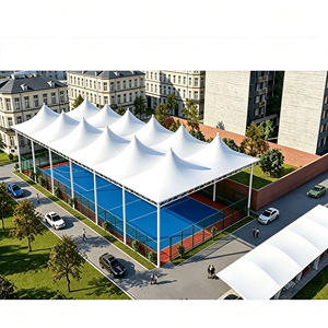 Tension Basketball Court Cover Waterproof Tensioned Structure Sports Roof Factory Basketball Court awning Padel court <b>tent</b> - Product Image 4