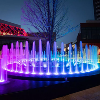 Fuente Musical de Acero Inoxidable Hecha a Medida para Decoración de Jardín Interior y Exterior con Cortina de Agua
