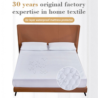 Drap-housse en polyester à couche d'air, housse de matelas imperméable pour hôtel, fournisseur direct d'usine