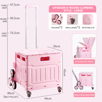 8 roues d'escalade Tair plastique Mini bagages pliants supermarché pliable petit chariot de Shopping Portable sac chariot