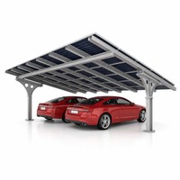 Kit Pemasangan Kanopi Surya Aluminium, Braket Kanopi PV untuk Sistem Parkir Mobil Tahan Air