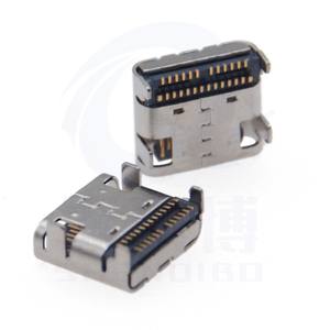 Conector Hembra Tipo-C de 24 Pines, Montaje SMT y DIP de Doble Fila con 4 Pines de Fijación, Contactos de Resorte y Postes de Posicionamiento para Placa PCB - Product Image 5