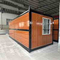 Mobile 20Ft Conteneur Bureau Pliable Famille Assembler Café Maison Porte En Verre Installation Rapide Structure dans Maison Préfabriquée