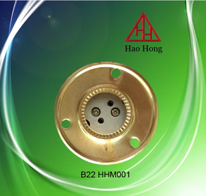 Haohong B22 hhm001 đèn Gốm ổ cắm <span class=keywords><strong>E27</strong></span> đèn cơ sở với vít phong cách sứ và vật liệu nhôm kim loại giữ đèn - Product Image 3