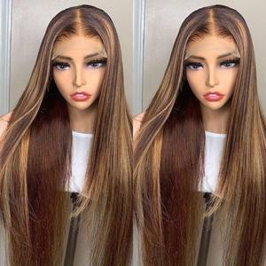 डिकालू ब्राजीलियन बालों में गहरी लहर के सामने गहरे तरंग वाले बालों को उजागर करते हैं काले भूरे रंग की महिला वर्जिन ब्राजीलियन सस्ते - Product Image 1