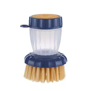 Huishoudelijke Schoonmaak Keuken Wasgerei Plastic Pot Schotel Reinigingsborstel Keukenafwasborstel Met Vloeibare Zeep Dispenser