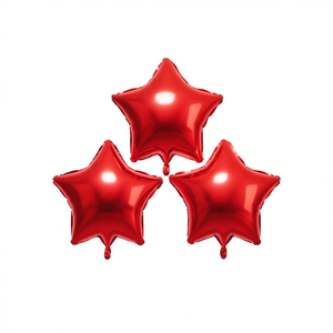 Globos de Estrella Metalizados Rojos de 10 Pulgadas para Fiestas, Decoraciones para Fiestas de Cumpleaños - Product Image 3