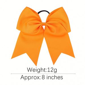 Large Solid Elastic Hairpins with Cartoon Bows New Boutique Baby Girls' Hair Accessories Perfect Gift <b>Synthetic</b> <b>Leather</b> - Product Image 4