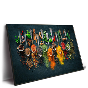 Stile moderno cucchiaio di uva di frutta caffè decorazione di arte della parete prezzo all'ingrosso stampa su tela pittura di arte della <span class=keywords><strong>cucina</strong></span> - Product Image 1