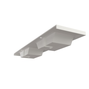 Venta al por mayor de lavabos dobles para baño, encimeras modernas de lavabo empotrable para baño, proveedor de lavabos rectangulares modernos de color blanco. - Product Image 5