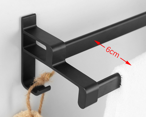 <span class=keywords><strong>Porte</strong></span>-serviettes à <span class=keywords><strong>main</strong></span> Double, en aluminium, noir mat, pour <span class=keywords><strong>salle</strong></span> <span class=keywords><strong>de</strong></span> <span class=keywords><strong>bain</strong></span>, <span class=keywords><strong>porte</strong></span>-serviettes avec crochet, nouvelle collection - Product Image 4