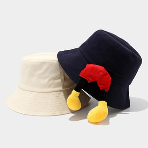Lindo Sombrero de Pescador de Algodón 100% Hecho a Mano con Dibujos Animados, Transpirable y con Protección Solar para el Verano - Product Image 5