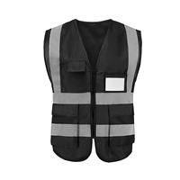 Gilet de sécurité réfléchissant en polyester durable, personnalisé, haute visibilité, sans manches, ANSI Classe 2, imperméable, respirant, avec fermeture éclair