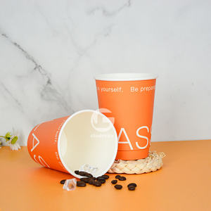 แก้วกระดาษสองชั้นคุณภาพสูงแบบกำหนดเองสำหรับเครื่องดื่มร้อน น้ำผลไม้ กาแฟ - Product Image 5