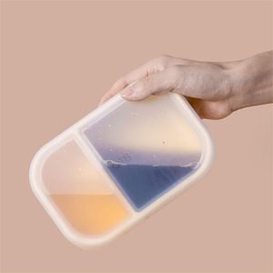 Platinum LFGB Boîte à bento en silicone de qualité alimentaire de taille moyenne étanche sans BPA/phtalate/PVC pour déjeuners séparés - Product Image 2