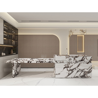 Table à manger en céramique de luxe, table basse, surface polie, antidérapante, résistante aux acides, moderne, chambre à coucher, salon extérieur, escalier