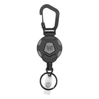 Portacredenciales Retráctil de Alta Resistencia con Cordón de Dyneema Fuerte para Tarjetas de Identificación, Llaves y Tarjetas de Nombre