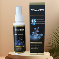 Haarwuchs-Förderungsspray 5% Haarwuchslösung 60ml Flüssiges Tonikum-Serum Organisch Nährend für Lockiges/Schädigtes Haar und Bart für Erwachsene