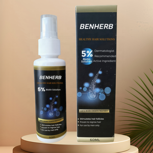 Spray para el Crecimiento del Cabello Más Vendido, 5%, 60 ml, Tónico Líquido de Acción Súper Rápida, Suero Orgánico Nutritivo para el Crecimiento del Cabello Rizado y la Barba - Product Image 1