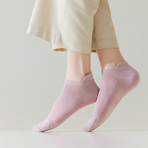 <span class=keywords><strong>Chaussettes</strong></span> de sport fines pour femmes, été, simples, unies, absorbantes, <span class=keywords><strong>en</strong></span> coton de <span class=keywords><strong>bambou</strong></span>, sans couture, à la cheville - Product Image 1