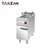 Cuisinière à pâtes électrique commerciale à vente chaude avec armoire de rangement |   Station de cuisson rapide pour nouilles et pâtes