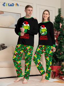 Conjunto de Pijamas em Família Merry Grinchmas, Roupas de Dormir para o Natal para Mãe, Pai, Crianças e Bebê - Product Image 4